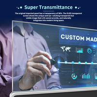 Écran transparent OLED Écrans publicitaires ultra minces de 55 pouces Écran tactile de support vertical transparent pour téléviseur OLED de 55 pouces Écrans tactiles