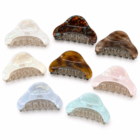 Nouvelles pinces à cheveux coréennes haut de gamme en acétate semi-circulaires 7 cm – Élégantes, douces, tendance, personnalisées, qualité requin