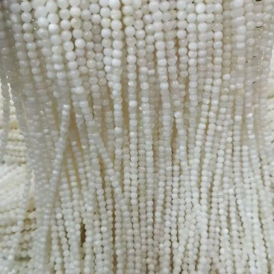 Großhandel Süßwasser Muschel Perlen 4mm natürliche Akoya Süßwasser Muschel Perle Handwerk Perlen