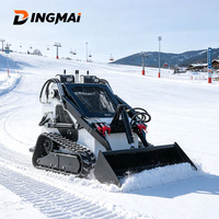 Chargeuse compacte sur chenilles 17 kW, capacité de montée de 30 % pour le déneigement, l'élimination de la glace, et les travaux d'hiver sur allées résidentielles, passerelles et marches.