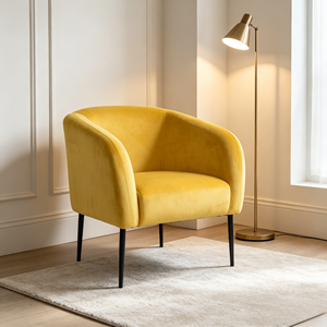 CARLFORD Gold Leg Accent Chair Tela de terciopelo Dormitorio y sala de estar Sillón para el hogar Oficina Hotel Uso al por mayor - Product Image 2