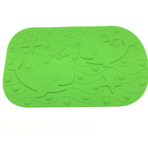 Hot Sale Certiified New Design Green Color Food Grade <b>Bath</b> Mat for Kids Silicone <b>Bath</b> Mat - Product Image 1