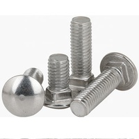 Boulon de chariot à tête ronde et col carré en aluminium M4, toutes tailles, DIN603, boulons de chariot, multi-matériaux, fixation personnalisée