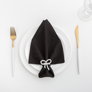 Personalización de fábrica, LOGOTIPO bordado, mesa de banquete, decoración de restaurante, servilleta de mesa de tela de algodón 100% lavable elegante - Product Image 3