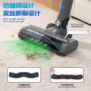 SV807C Cordless <b>Vacuum</b> Cleaner 25000Pa Suction <b>Portable</b> Handheld With 7 Nozzles Blue Gray Color - Product Image 4