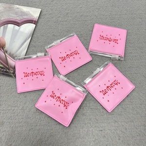 Túi biểu tượng tùy chỉnh Frosted <span class=keywords><strong>Mini</strong></span> Túi gói dây kéo túi đồ trang sức nhỏ đóng gói Nhựa PVC in Offset chấp nhận <span class=keywords><strong>Ziplock</strong></span> Matte Hồng - Product Image 1