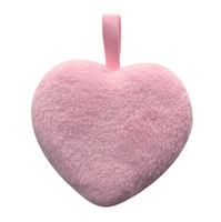 YSD – éponge démaquillante Double face en microfibre rose en forme de cœur, pour le visage