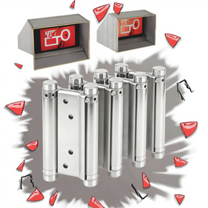 Charnières de porte battante en acier inoxydable <span class=keywords><strong>à</strong></span> double action pour cuisine moderne, réglables, fermeture automatique, 125 mm, 6 trous (Accessoires uniquement en vente) - Product Image 3