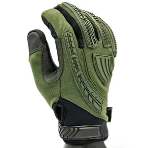 可靠制造商OEM定制耐磨橡胶指节保护增强手掌织物机械战术手套