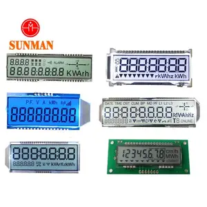 Pantalla LCD de tamaño personalizado, directo de fábrica, barato, pantalla LCD de 7 segmentos de dígitos para medidor de energía