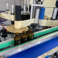 Étiqueteuse automatique portable pour applicateur d'étiquettes de bouteilles en plastique en verre avec imprimante de code de date