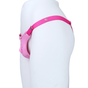 ANOSX Pink Chastity Penis Pocket with <b>Elastic</b> <b>Belt</b> Penis Restraint Chastity <b>Belt</b> With Silicone Clitoris Shaped Tube BDSM Sex Toy - Product Image 5