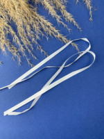 Ensemble d'étiquettes personnalisées pour vêtements avec étiquette en bois de camphre et ruban gros-grain blanc pour les marques de vêtements