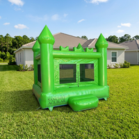 Château gonflable Kaluen vert, petit château gonflable pour enfants, château gonflable d'intérieur pour enfants