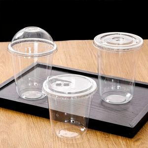 Vasos Desechables Ecológicos Transparentes de Grado Alimenticio de 89 mm y 360-700 ml en Forma de U, Vasos de PET con Logotipo Personalizado para Cafeterías y Bares de Jugos, Pedidos al por Mayor de Bebidas - Product Image 2