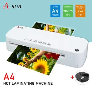 A-SUB laminating मशीन निर्माता a4 डेस्कटॉप कार्यालय दस्तावेजों और फोटो कागज गर्म laminator