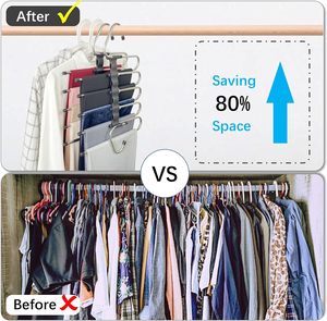 Cintres magiques multiples pour pantalons, organisateur de pantalons, cintre pliable multifonctionnel pour vêtements - Product Image 2
