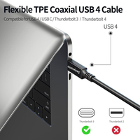 40Gbps 8K USB4 Compatible avec le câble Thunderbolt USB 4 2m 3 mètres pour Macbook Pro