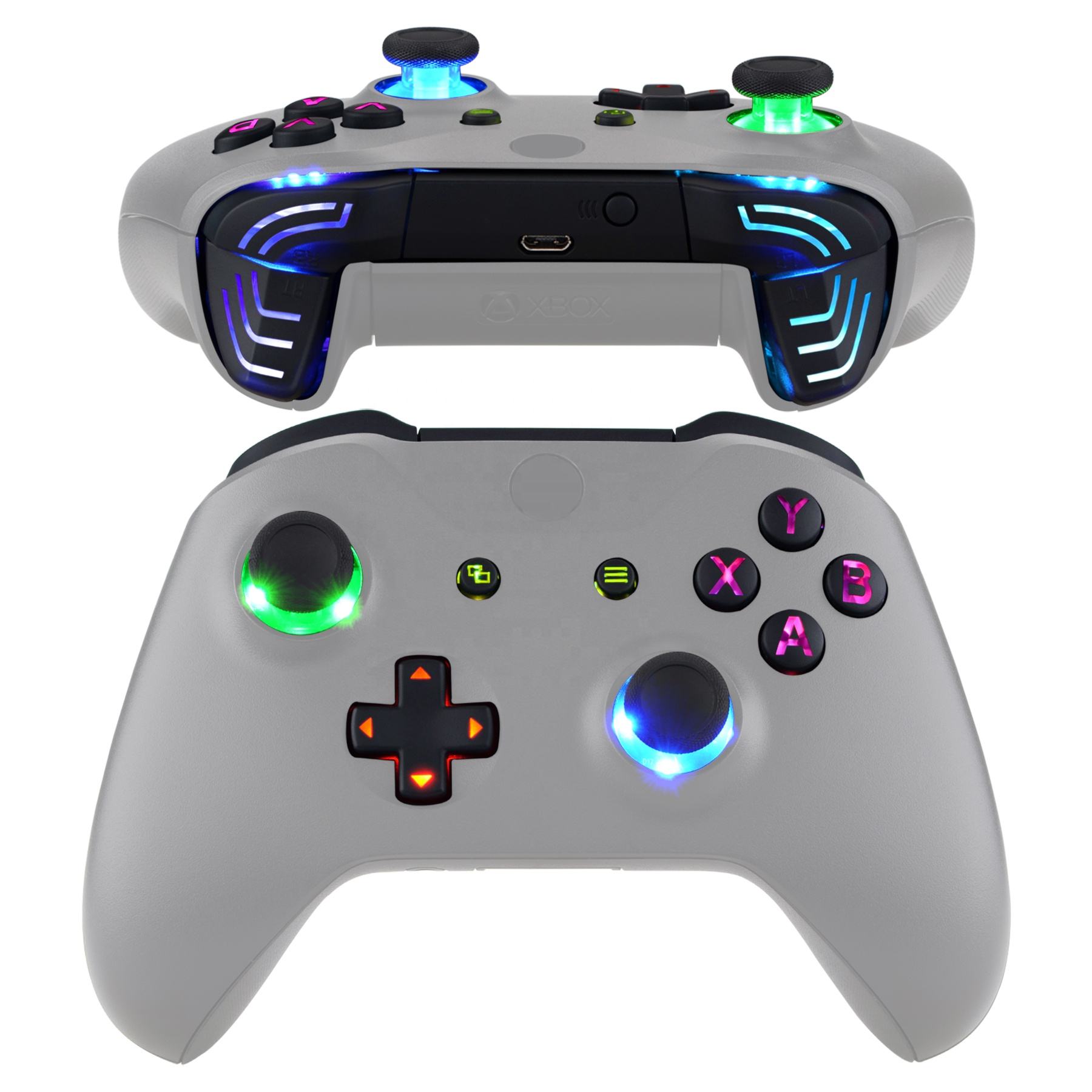Matte UV Dpad Thumbstick Start Back Action Button Led Light Kit Lighted for  Xbox One S Controller