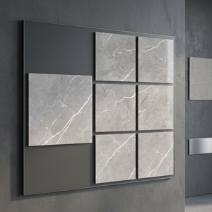 Graphito Dust 800x800mm High Gloss Glazed Porcelain Tiles Dark Grey Designer <b>Flooring</b> Surface - Product Image 1