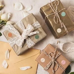 สติกเกอร์ขอบคุณแบบกันน้ำ 3 มิติ พิมพ์ลายคริสตัล UV ขนาด 1 นิ้ว ม้วนละ 1000 ชิ้น 6 สี สำหรับธุรกิจขนาดเล็ก บรรจุภัณฑ์กระดาษ - Product Image 4