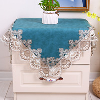 Housse de table de chevet carrée haut de gamme en PU imperméable, personnalisée, anti-poussière, écologique, serviette multi-usage pour la maison