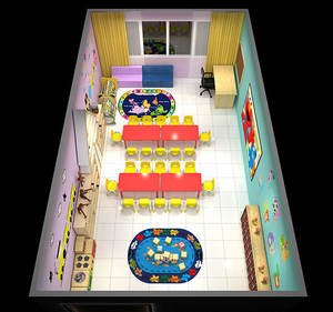Moetry Design d'intérieur préscolaire moderne pour 24 enfants Configuration de salle de classe de maternelle Équipement de mobilier entier - Product Image 4