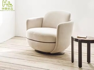 Lussuoso Velluto Trapuntato 360 °   Poltrona Girevole, Comoda Sedia Singola Rotante per Hotel, Ufficio e Appartamento - Product Image 4