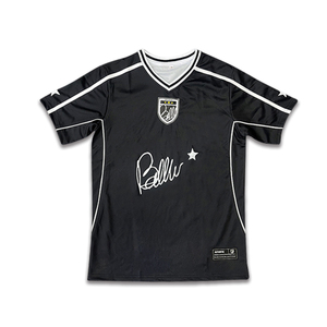 Customized <b>Club</b> Black Football Jersey Sublimated Logo Design Street Retro Football Shirt - Product Image 2