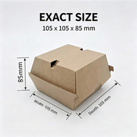 Caja para llevar comida desechable personalizada, contenedores de comida Kraft de papel corrugado, caja de comida rápida para llevar hamburguesas