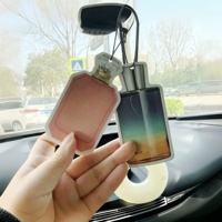 Désodorisants de voiture suspendus personnalisés en gros pour aromathérapie, en papier de coton absorbant, à évaporation naturelle, longue durée, Freesia, Poire, Rose