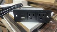Stopkontak 1 Lubang 2 USB Quick Charge Terpasang Rata 125V US Power Strip USB-C 20W PD Pengisian Cepat Stopkontak Meja
