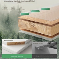 Lemari TV Kayu Solid Modern Eropa yang Dapat Disesuaikan - Unit Penyimpanan Ruang Tamu Berdiri di Lantai dengan Pintu Ganda