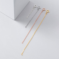 Chaînes d'extension en argent 925, chaînes de rallonge, accessoires pour la fabrication de bijoux, bracelets, colliers, connecteurs, bricolage