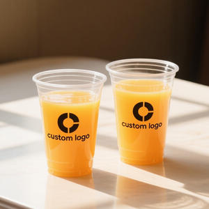 Sowin Group Tasse à café jetable en plastique <span class=keywords><strong>PET</strong></span> 12oz personnalisée avec couvercle modèle <span class=keywords><strong>PET</strong></span> Logo blanc pour eau minérale, boissons et café - Product Image 2