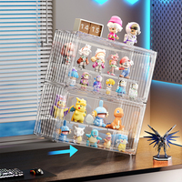 DAYOOH Boîte de rangement et vitrine en plastique haute transparence pour figurines miniatures, figurines de collection, figurines artisanales et figurines en boîte mystère