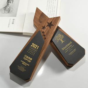 Trophées en bois Plaques de récompenses Bois massif <span class=keywords><strong>personnalisé</strong></span> pour trophées et médailles en <span class=keywords><strong>marbre</strong></span> créatifs - Product Image 3