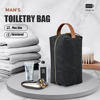 Grande trousse de toilette imperméable pour hommes, organiseur de voyage pour articles de toilette