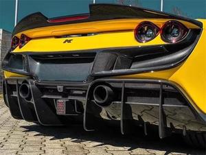 Material de fibra de carbono para Ferrari <span class=keywords><strong>F8</strong></span> a Key Style Body Kit Front Lip Side Faldones Difusor trasero Spoiler Wrap Angle Tuyere - Product Image 6