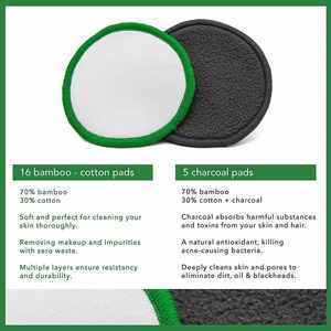 แผ่นเช็ดเครื่องสำอางแบบใช้ซ้ำได้ แผ่นสำลีแบบใช้ซ้ำได้พร้อมถุงซักผ้า แผ่นเช็ดเครื่องสำอางจากไม้ไผ่ เป็นมิตรกับสิ่งแวดล้อม ออร์แกนิค - Product Image 6