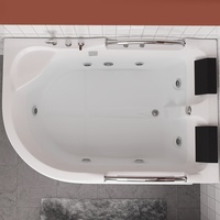 Baignoire de massage en acrylique de forme irrégulière, adaptée à un usage domestique - une baignoire indépendante pour deux personnes.