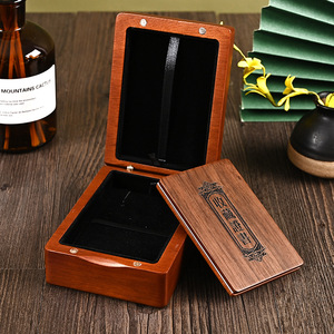 Handmade Oak Jewelry Box Rectangle Natural Wood Color Matte Finish For Jade Amber Beads Collectibles Packaging Gift Box - Product Image 3