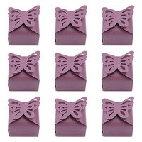 Boîtes à bonbons en papier à motifs de papillons multicolores, boîtes à chocolat pour mariage, fête de mariage, fête d'anniversaire