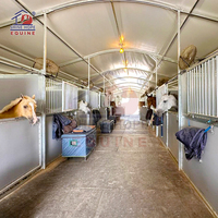 Box de chevaux économique, préfabriqué, temporaire, avec panneaux en HDPE, sans toit