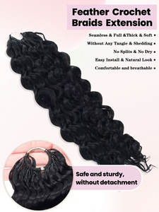 Extensiones de Cabello Humano con Punta Ondulada FH Water Wave, 100g, 100% Cabello Humano Virgen Brasileño, Venta al Por Mayor - Product Image 3