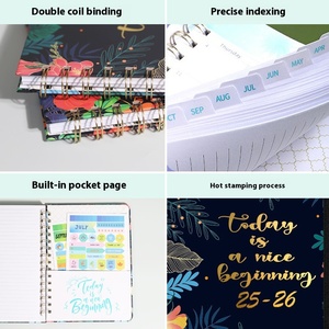 2025 Tùy Chỉnh A5 Máy Tính Xách Tay Với Màu Sắc Cao Da Bìa Bán Buôn Cross-Biên Giới Lịch Trình Cuốn Sách Nhật Ký Kế Hoạch Này Này A5 Cuộn Dây Cuốn Sách - Product Image 2