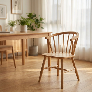 <span class=keywords><strong>Fauteuil</strong></span> Windsor en bois massif à dossier à tiges, chaise de salle à manger Windsor, mobilier de salon <span class=keywords><strong>et</strong></span> d'appartement, prix de gros - Product Image 1