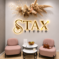 Enseigne lumineuse personnalisée avec logo rétroéclairé, lettres LED 3D en acier inoxydable, enseigne murale illuminée pour salon de beauté, spa, réception