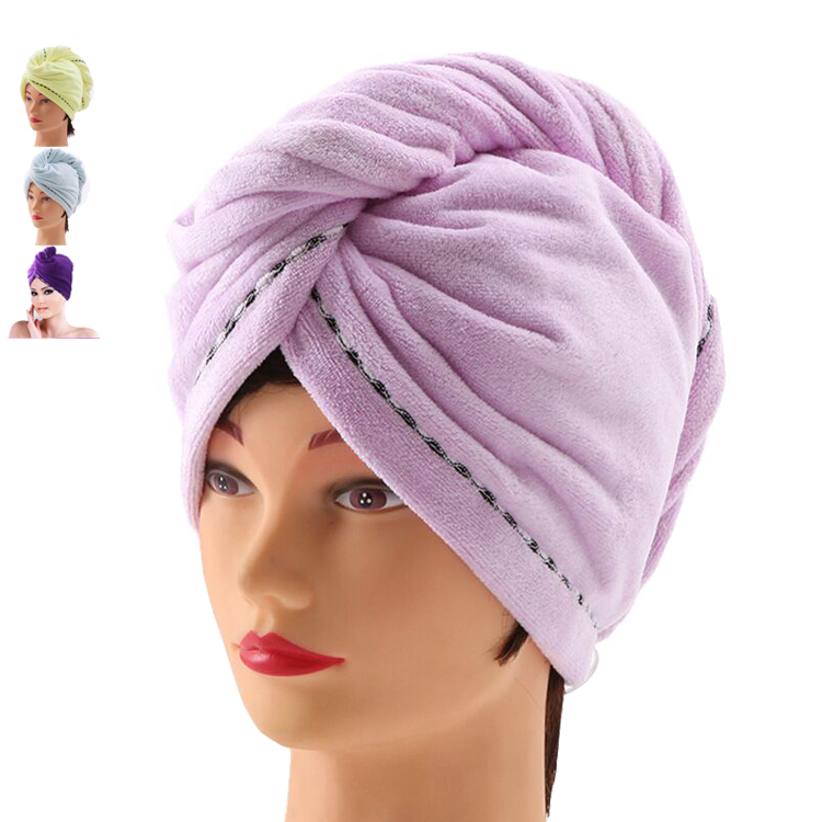 Прочное влагопоглощающее быстросохнущее полотенце из микрофибры для обертывания волос тюрбаном