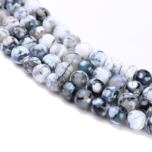 Perles de pierres précieuses d'agate naturelle de 1 carat, taille brillant, pour la fabrication de bijoux, 8 mm, WENCHI - Product Image 5